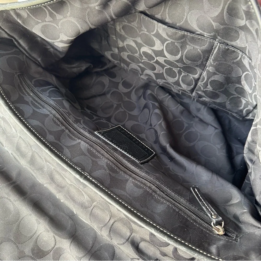 Vintage COACH Morgan Messenger Bag Black Leather Briefcase Travel Laptop 6457 - Picture 9 of 12